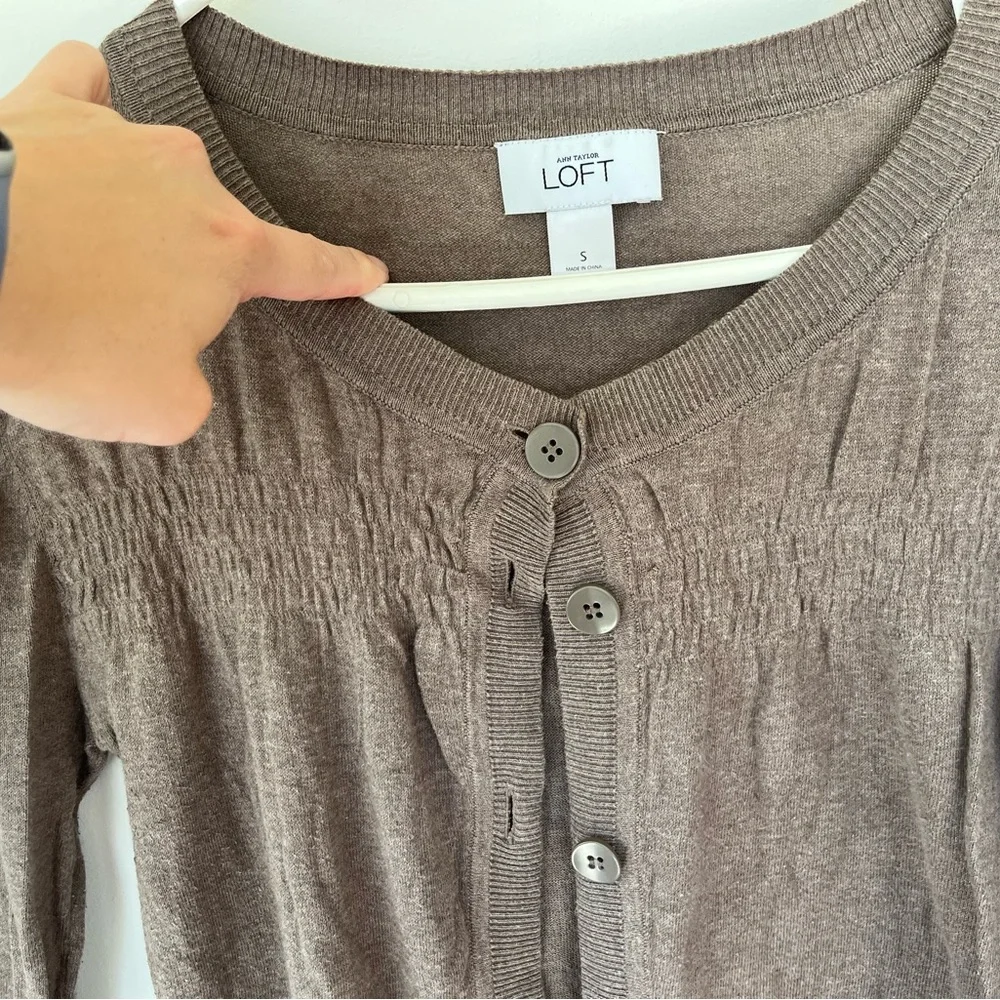 Loft cardigan, tan brown color - Picture 2 of 5